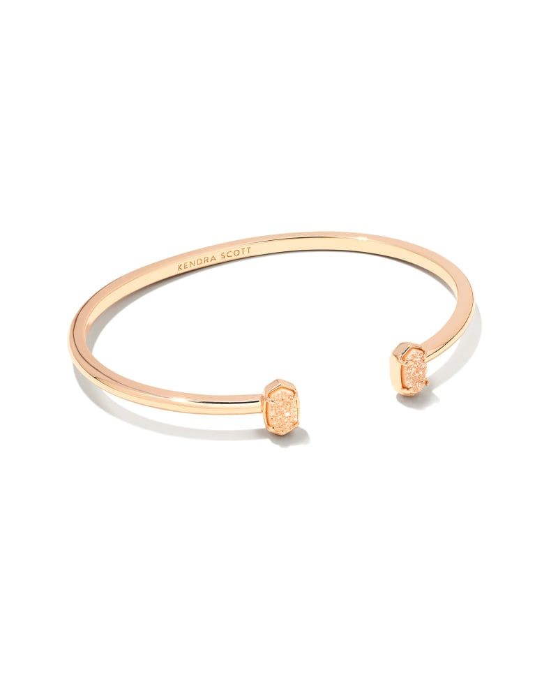 Kendra Scott Emilie Rose Gold Cuff Bracelet in Sand Drusy The